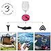 Outdoor Wine Glass Holder by Bella D'Vine - 3 Attachments include Lawn Wine Stake For Picnics, Suction Base For Boats and Hot Tubs, Strap For Patio Chairs or Rails - Fun Wine Gift - Fuchsia