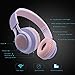 Riwbox WT-7S Bluetooth Headphones Light Up, Foldable Stero Wireless Headset with Microphone and Volume Control for PC/Cell Phones/TV/iPad (Purple)thumb 2