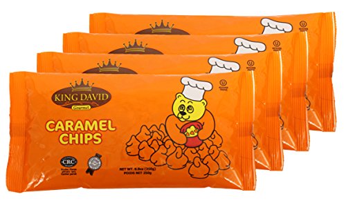 UPC 682063073940, King David Vegan Caramel Chips Non-dairy Lactose Free Kosher 250-gram Bags (Pack of 4)