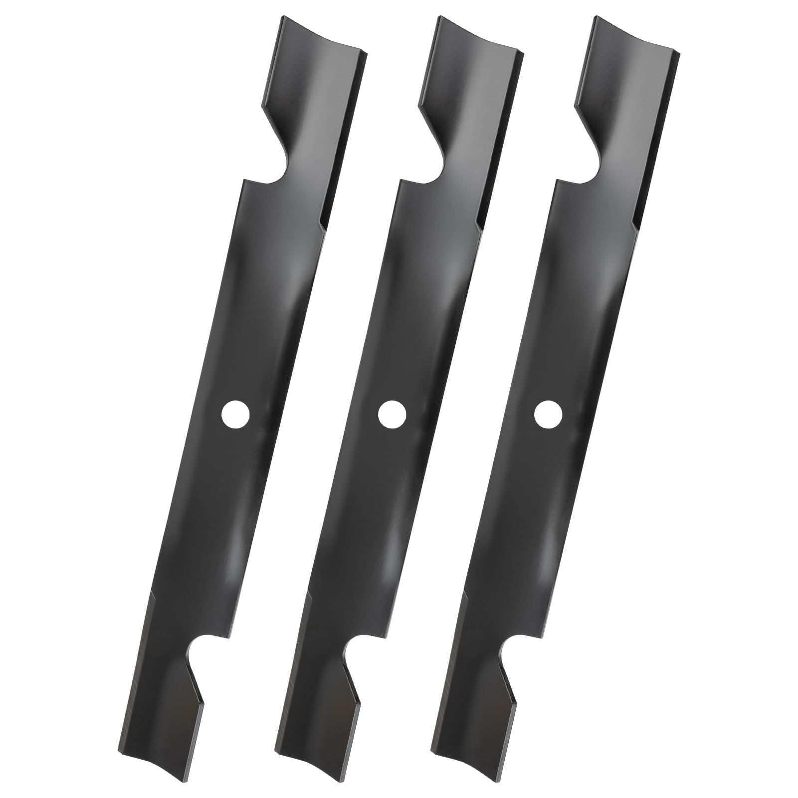 Photo 1 of 115-9650-3 Notched High Lift Blades for 54" Mower Deck, Compatible with Toro TimeCutter HD TItan ZX5400 ZX5420 MX5400 MR5400 Ex-mark Lawn Mower, Replace 115-4999 115-4999-03 115-2454-03, 3 Pack