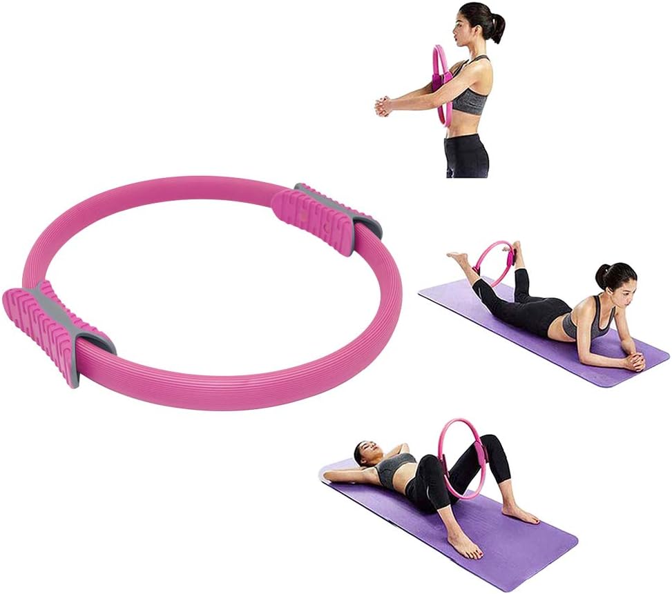 Pilates Ring Fitness Ring Balanced Body Ultra-Fit Circle Unbreakable Magic Circle with Dual Grip Handles Yoga Training Circles Weight Loss Body Toning Ring Thigh Exercise Equipment for Home Gym Indoor