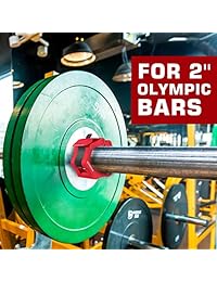 Pinzas para pesas MoKo, par de cierres de liberación rápida, 2 pulgadas, profesional, pesas olímpicas, cierres de cuello, ideal para entrenamiento, levantamiento de pesas, fitness y entrenamiento de fuerza, 1 par