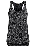 Miusey Womens Sleeveless Round Neck Loose Fit Racerback Workout Tank Top