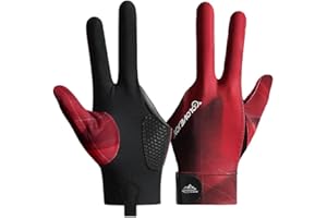 Wnddle Pool Glove Left Hand, Billiard Pool Gloves for Left Hand 3 Finger, Snooker Cue Sport Glove Popular, Billiards Glove, Sizes for Men & Women