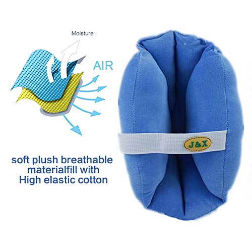 BIHIKI Foot Pillows for Pressure Sores,Heel Protection for Soreness and Healing,Heel Cushions Blue,One Size (2)