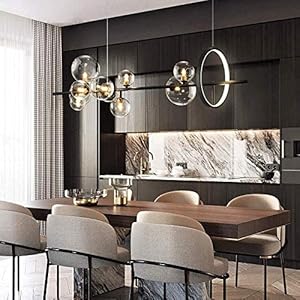 Nordic Black LED Kroonluchter Light Glass Bubble lampenkap Eetkamer Cloth Store Opknoping kroonluchter verlichting G9…