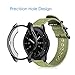 FINTIE Case Compatible with Samsung Galaxy Watch 42mm SM-R810 (Not Fit for Watch 4 Classic 42mm), Soft TPU Slim Plated Case Protective Bumper Shell Cover, Black/Silver/Clear (Pack of 3)