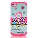 Rosepark iPod Touch 7th Generation Case, iPod Touch 5 case,iPod Touch 6 Case, Owls Pattern 3-Piece Style Hybrid Shockproof Hard Case Cover for Apple iPod Touch 5 6 7th Generation(Hot Pink)