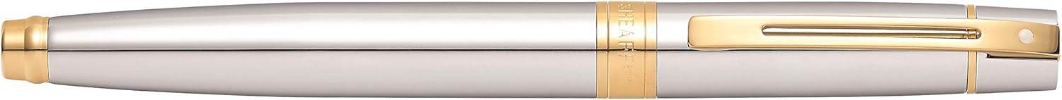 Sheaffer 300 - Refillable fountain pen, fine nib, chrome finish, gold-tone trim, E0934243 - Image 4