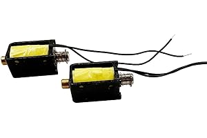 BUBQD 2PCS Mini Push Pull Linear Solenoid Electromagnet 6mm Stroke DC 6V ~ 12V 10 Ω or 12V ~ 24V 40Ω Open Frame Mini Frames Actuator Electric DC Magnet Solenoid DU0730S (DU0730S-06A10 (DC 6V~12V 10 Ω))
