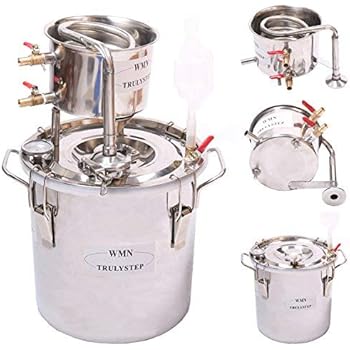 New 5 Gal 20 Litres Alcohol Moonshine Ethanol Still Spirits Stainless Steel Boiler Water Distiller Wine Making Kit