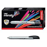 BIC PMR11-blk Marking Retractable Permanent Marker, Fine Point, Black, 12-Count