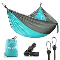 Newdora Camping Hammocks Garden Hammock Ultralight Portable Nylon Parachute Multifunctional Lightweight Hammocks with 2 x Hanging Straps for Backpacking, Travel, Beach, Yard