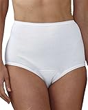 Wearever (1-Pack Regular Absorbency (0.5 Cup) Women's White Cotton Comfort Incontinence Washable Reusable Bladder Control Panties Large (Fits Hip Sizes: 41-42