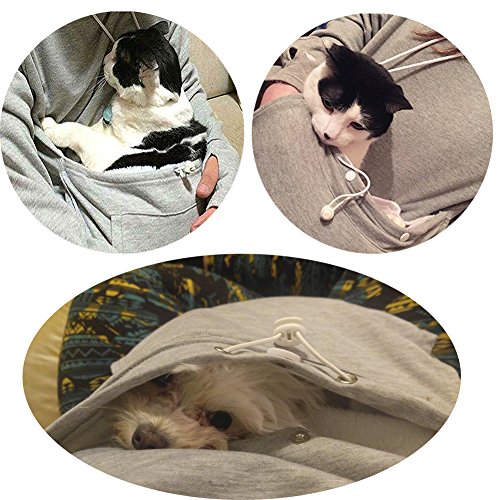 Womens Pet Carrier Shirts Kitten Puppy Holder Sweatshirt Animal Pouch