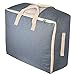Qozary Large Storage Bags for Comforters, Blankets, Clothes, Quilts and Towels, Better and Sturdy Organizer Bag, Under Bed Storage, Great for Closets, Bedrooms (Gray)