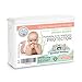 Brooklyn Bamboo | Extremely Soft, Organic Bamboo, Portable Crib Mattress Pad & Protector | Quilted, Deep Skirt, Hypoallergenic & Breathable | Fits All Mini Cribs | Creme Colored