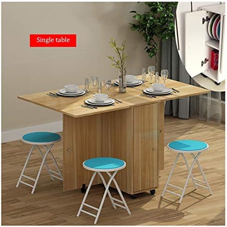 セット おすすめ特集 テーブルダイニング折りたたみ多機能安定した負荷ベアリングダイニングバタフライ折りたたみ 大規模なストレージスペース キッチン テーブル折りたたみ式コンピューターデスク Color Size Maroon Single Table