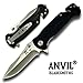ANVIL BLADESMITHS - BULLSHARK 8CR13 - Folding Pocket Knife - Straight Blade Silver - Assisted Open