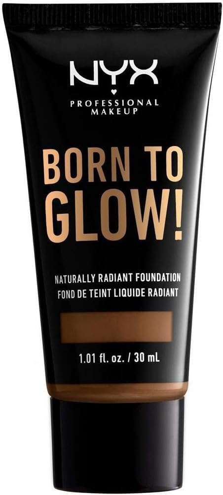 NYX Born to Glow Radiant Foundation Mocha Medium Coverage Vegan