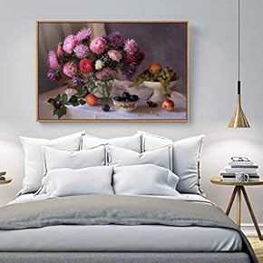 Floating Framed Canvas Wall Art for Living Room, Bedroom Still Life Canvas Prints for Home Decoration Ready to Hang - 16x24 inches