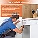 Jovitec 12 Sets Magnetic Door Catch Cabinet Door Latch with Screws and Adhesive for Home Office Furniture Cabinet Cupboard