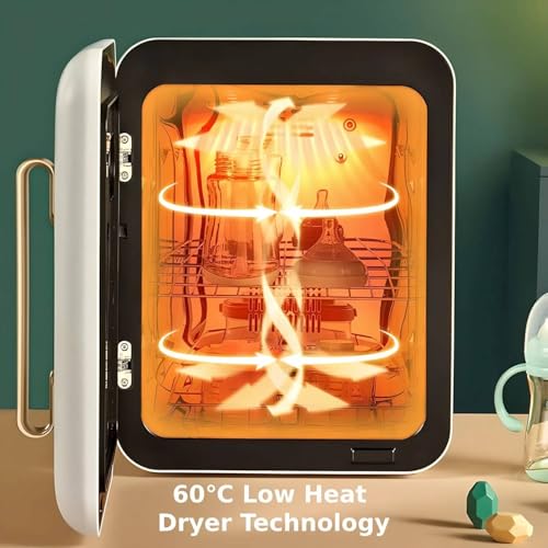UV Sterilizer and Dryer, 22L Baby Bottle Sterilizer and Dryer, Multi-functional Disinfection Cabinet for Toys/Clothes/Beauty Tools/Tableware/Phone/Home Office Items