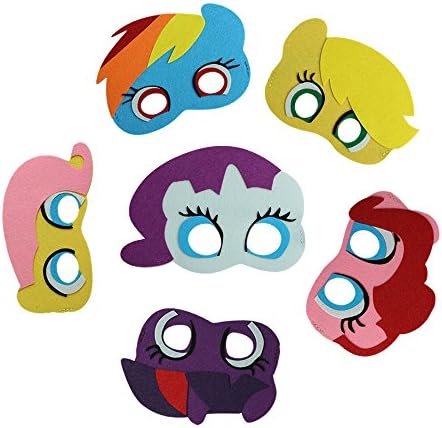 Whoopgifts My Little Pony Party Masks Girls Birthday Party Favors 6 Assorted Felt Masks