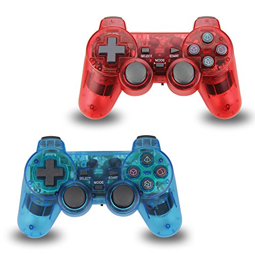 2pcs Pack Wireless PS2 Game Controller, Double Shock Gamepad for Sony PlayStation 2 2pcs Pack Wireless PS2 Game Controller, Double Shock Gamepad for Sony PlayStation 2