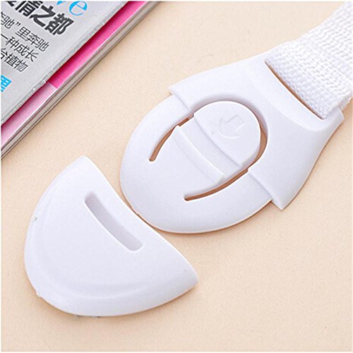 Compia 10Pcs Baby Adhesive Safety Lock For Cabinet Door Drawers Refrigerator