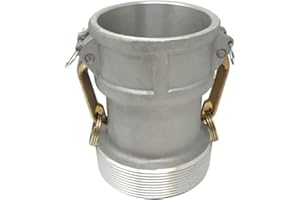 Gloxco Aluminum Type BR Cam and Groove Fitting Reducer, 3″ Female Camlock x 4″ Male NPT (CAM-3040-BR-AL)