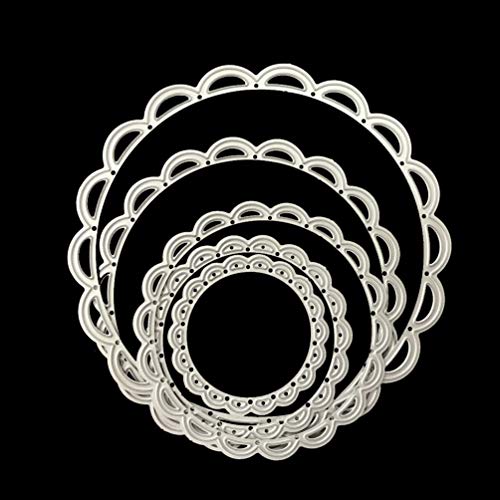 Metal Cutting Dies Round Embossing Stencil in Die-Cut Machine for Scrapbooking, Card Making, Invitation Card, Birthday Card, DIY Craft (Lace Round)