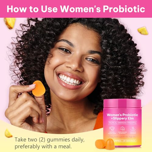 Probiotics Gummies for Women Wellness, Pineapple Flavor, 60 Gummies (1 Pack)