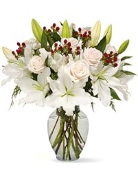 Benchmark Bouquets White Elegance, With Vase
