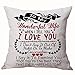 Queen's designer Best for Lover Wife Nordic Sweet Warm Sayings to My Wonderful Wife When I Tell You I Love You Cotton Linen Decorative Throw Pillow Case Cushion Cover Square 18 X 18 Inches