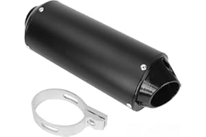 CMIYETO 32mm Exhaust Pipe Muffler Silencer & Clamp Motorcycle for 50cc 70cc 90cc 110cc 125cc 150cc 160cc for Honda Yamaha Kawasaki Taotao Sport-B Pit Bike Dirt Bike 4 Wheeler ATV Quad Motocross Black