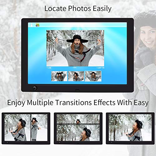 Digital Picture Frame, Jimwey 10.1 Inch 1920x1080 IPS Screen Digital