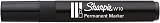 Sharpie W10 Permanent Markers 12 Count Black Chisel Tip Ink Dry Fast view 2