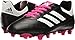 adidas Performance Kids' Goletto VI J Firm Ground Soccer Cleats, Black/White/Shock Pink, 11 Medium US Little Kid