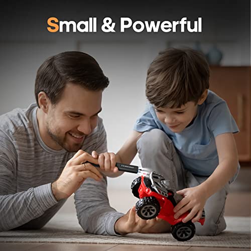 Electric Screwdriver- AM ARROWMAX Cordless Precision Screwdriver Set with 34 Magnetic Precision Bits,4 Gears Torque, Rechargeable Repair Tool Kit for Electronics Laptop Glasses Watch (SES), Black