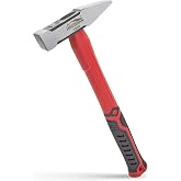 HOUSERAN 300g Cross Peen Sheet Metal Hammer with Non-Slip Rubber Grip | Steel Head Engineer Hammer for Metalworking, Tinners, Forging, Precision Work, Construction, Gardening, Home Improvement