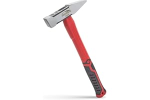 HOUSERAN Engineer Hammer, Sheet Metal Hammer 400g, Cross Peen Hammer With Non-slip Rubber Grip For Construction, Gardening, Home Improvement