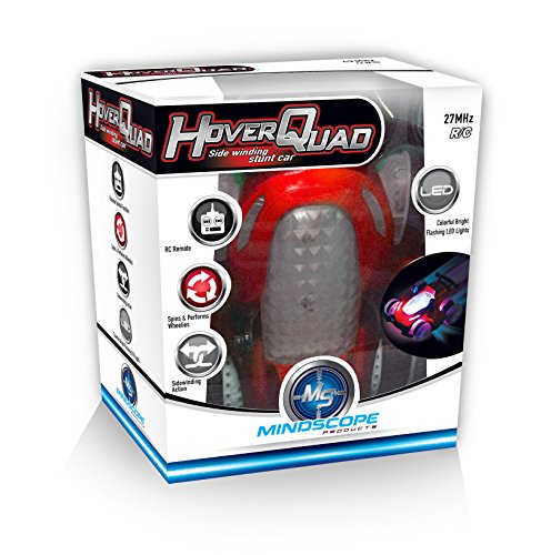 Mindscope Red Hoverquad XL Radio Control RC Stunt Action Light Up LED Vehicle 27 MHz