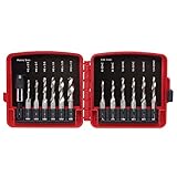 Neiko 10059A Combination Drill & Tap Bit Set with Quick Change Adapter, 13Piece | SAE/Metric