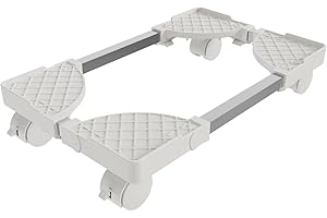 Hovadova Computer Tower Stand, Adjustable Mobile CPU Stand Fits Most PC Tower, Desktop CPU Holder with 4 Rolling Caster Wheels, PC Floor Cart Riser Gaming Desk Accessories