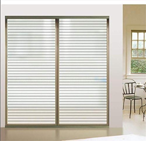Viclover Privacy Protection Self Adhesive Stripe Window Film Window Stickers Privacy Film For Home And Office (35.43 inches by 118 inches)