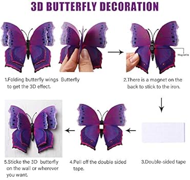Download Livegallery 24 Pcs Removable Cute Double Deck Beautiful 3d Butterfly Wall Art Decor Decal Home Decorations Stickers Nursery Room Decals Bedroom Living Room Windows Decorations Diy Art Blue Buy Online At Best Price