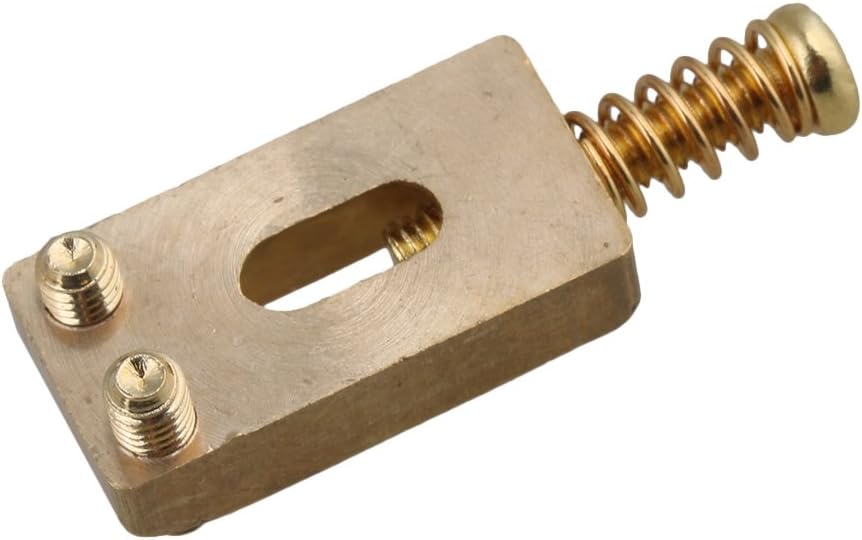 BQLZR 30x10x6mm Brass Gold Color Brass Saddle String Guitar Bridge with Wrench for Electric Guitar Pack of 6 - Image 5
