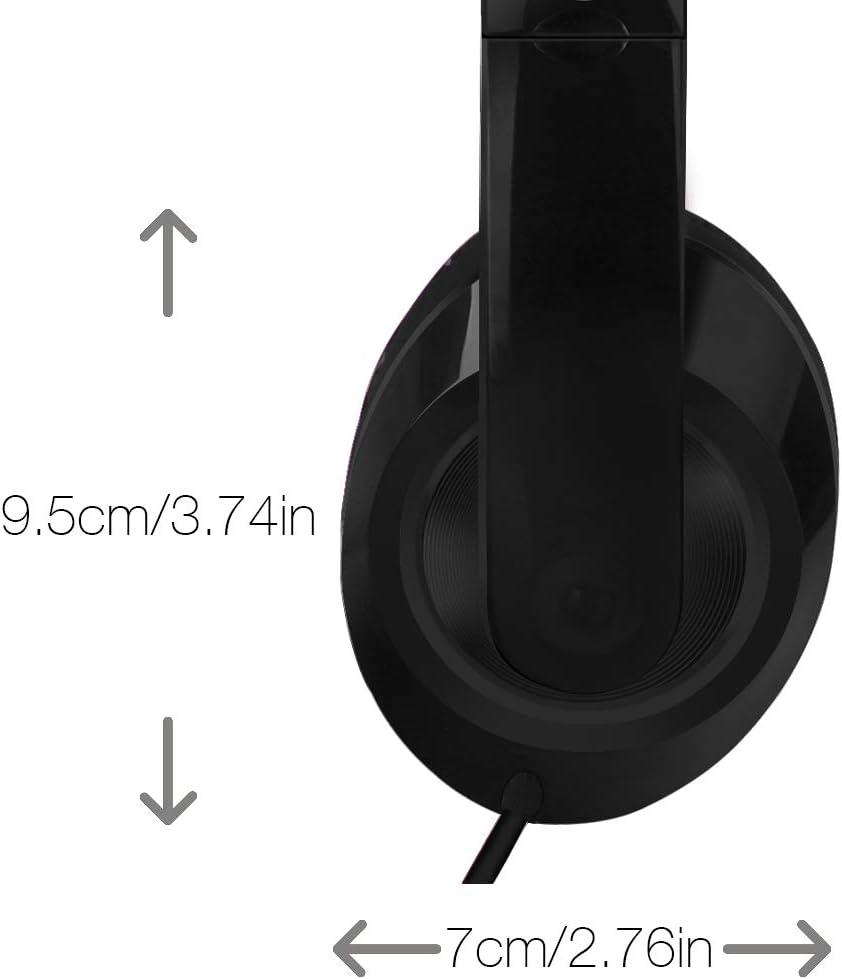 Rockpapa Comfort Kids Headphones, Over Ear Headphone Wired, Childrens Head phones with Adjustable Headband, Stereo Sound - Image 5
