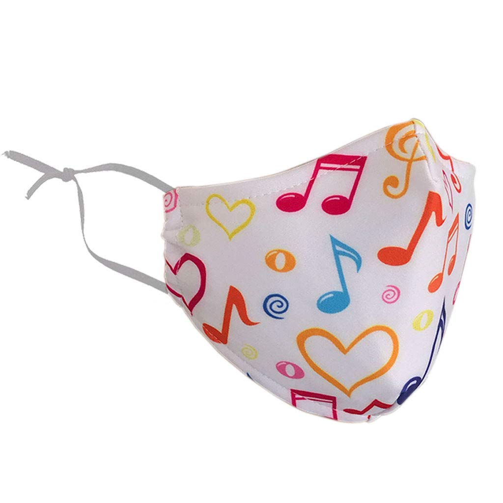 Delfina Stay Safe Reusable Face Mask Protection Washable Mouth & Nose Shield Breathable Anti Smoke Pollution Bike Motorcycle Sport (Music)